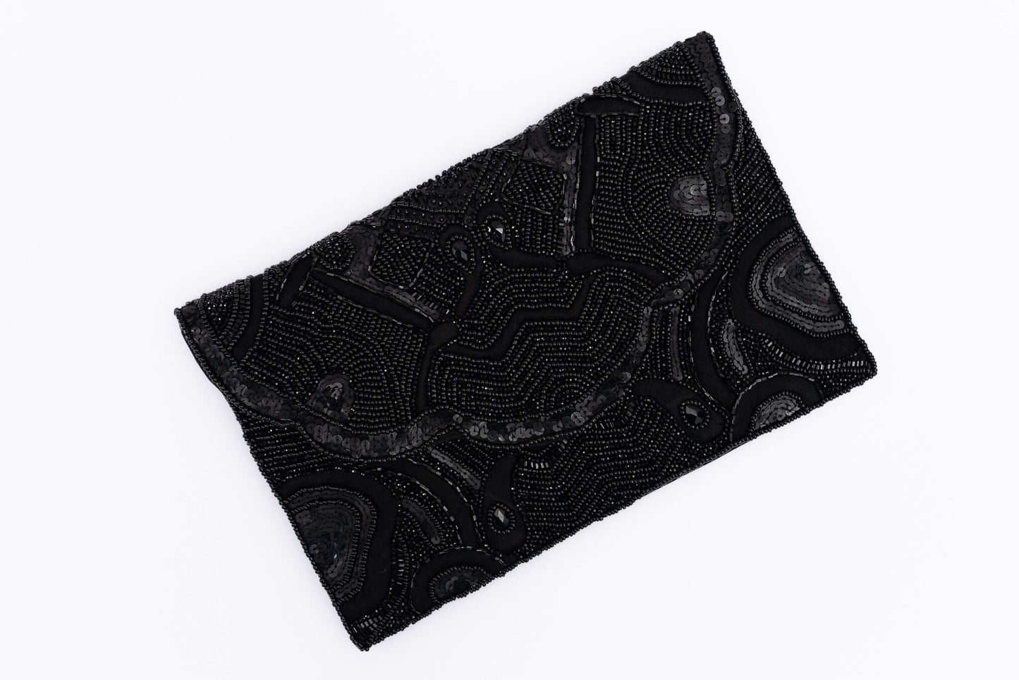 Onyx hand beaded bag