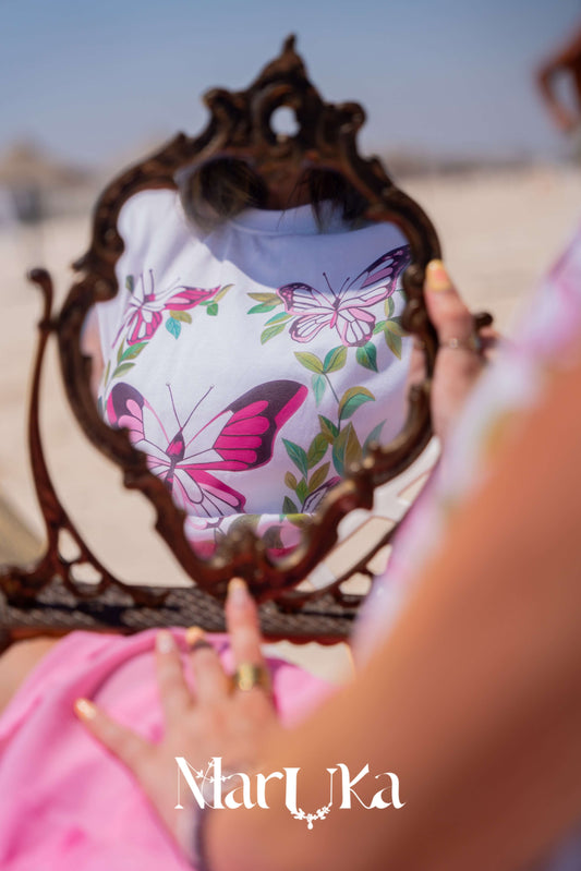 pink butterfly shirt