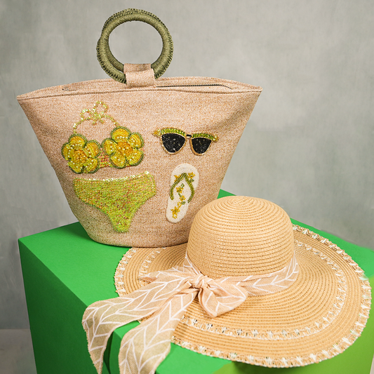 Capri Beach Bags (Yellow mint)